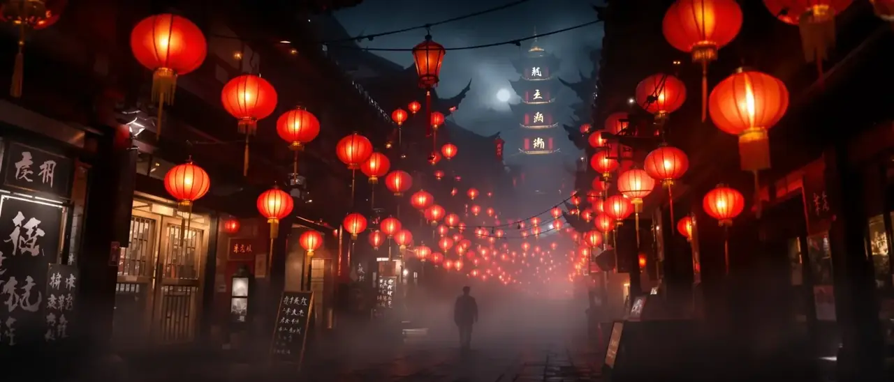 鬼市迷案 横幅海报